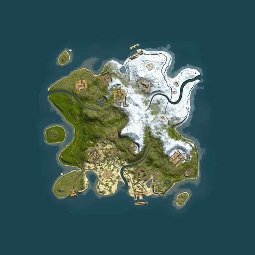 Rust map seed 147157330, 3000x3000m top-down preview