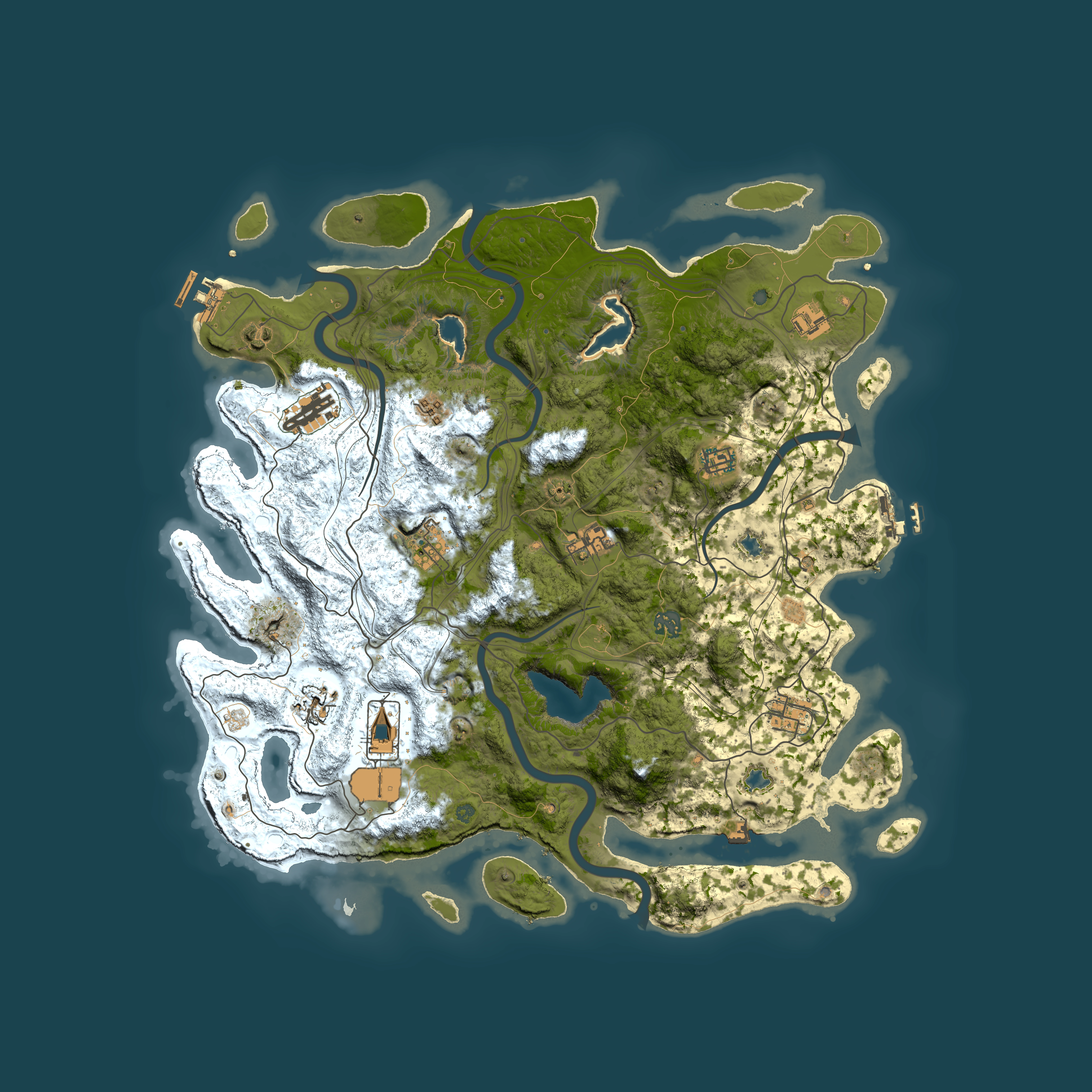 Full top-down render of Rust map seed 387433748, 4500x4500m