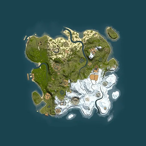 Rust map seed 1874176387, 3500x3500m top-down preview