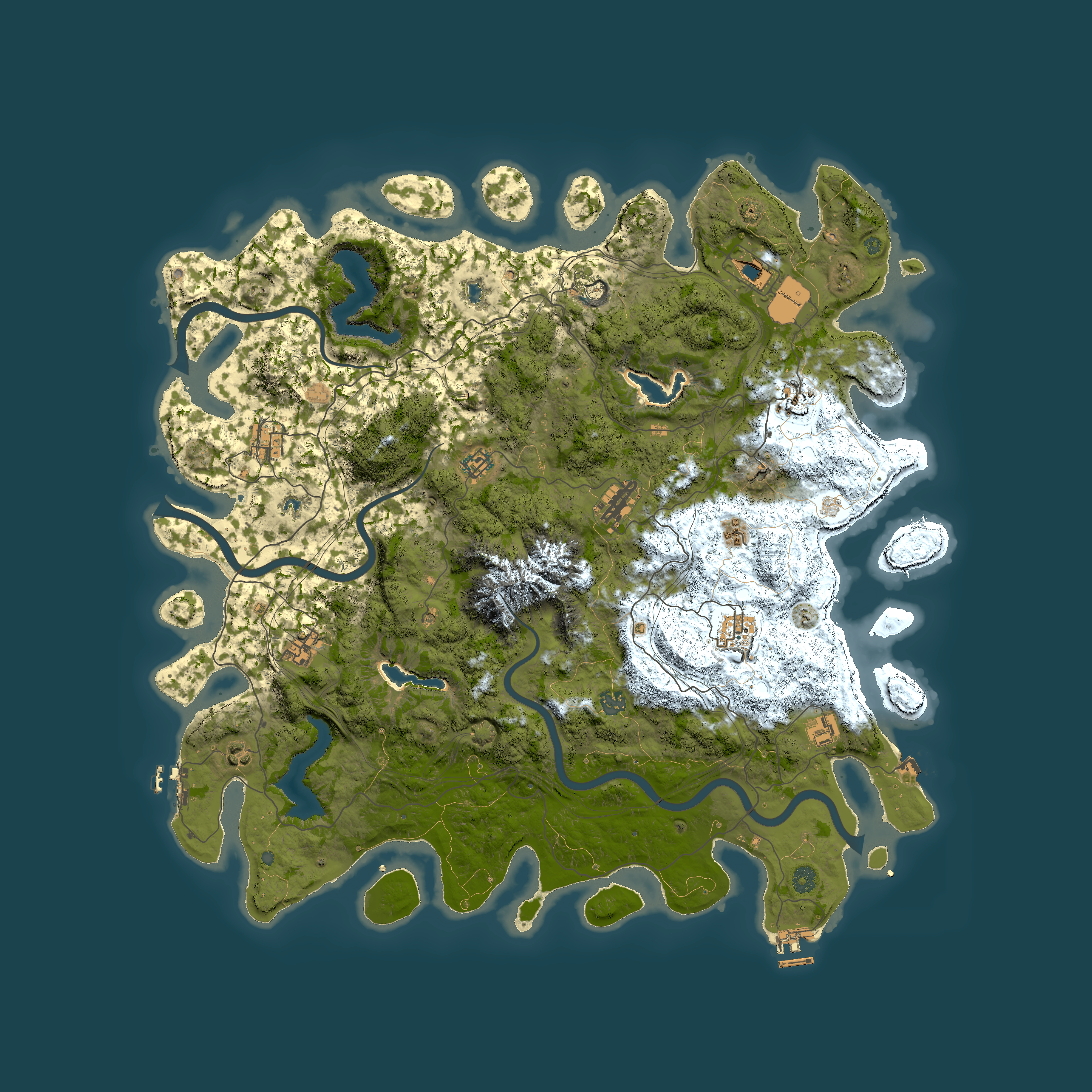 Full top-down render of Rust map seed 580309315, 5000x5000m