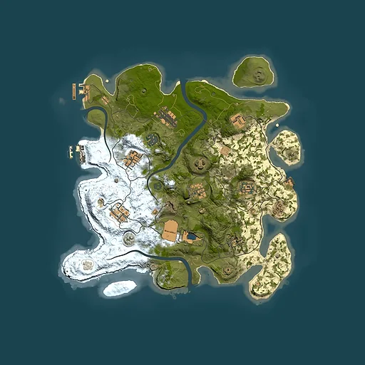 Rust map seed 951615366, 3500x3500m top-down preview