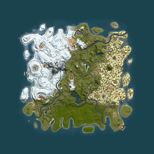 Rust map seed 1287119472, 5000x5000m top-down preview