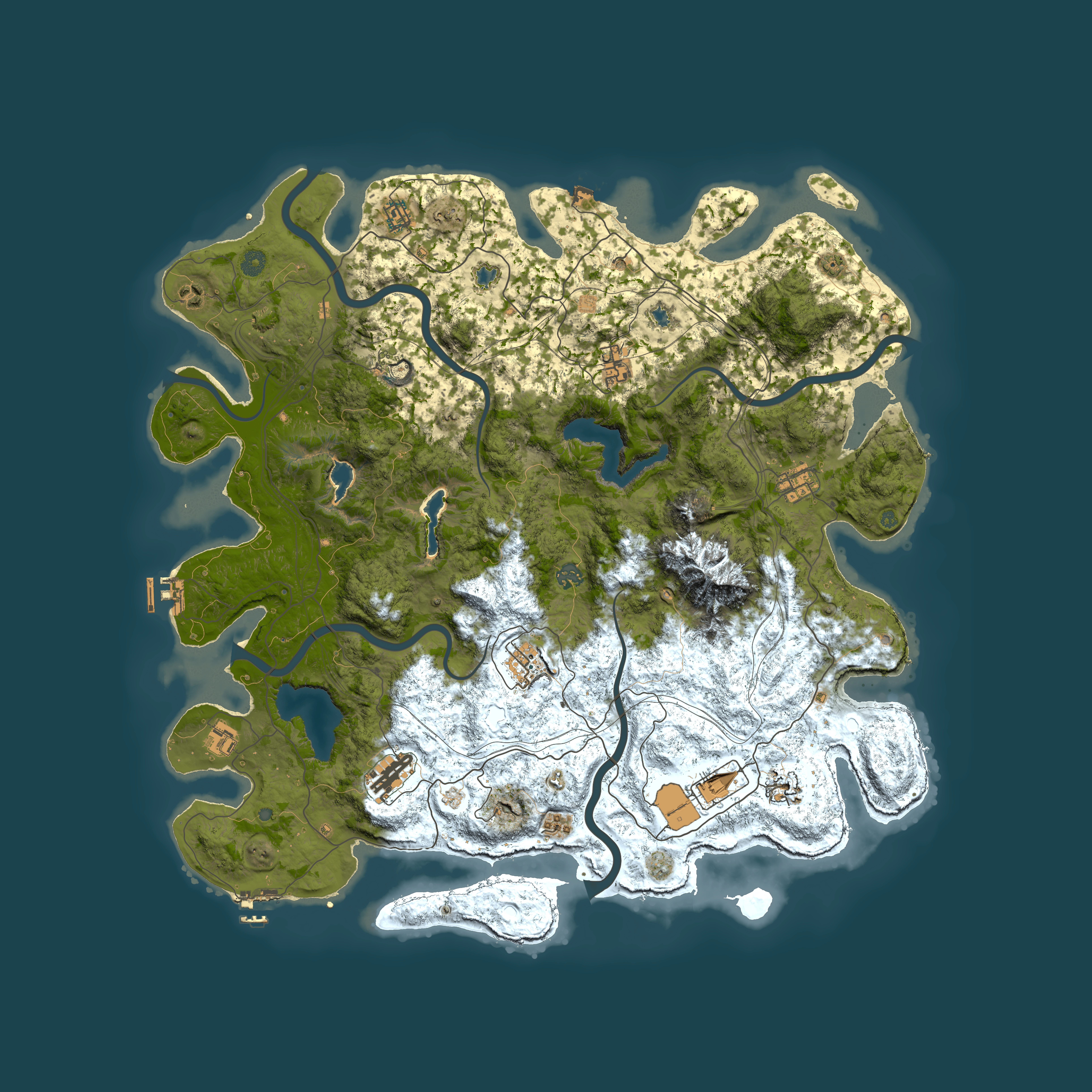 Full top-down render of Rust map seed 1003087275, 5000x5000m