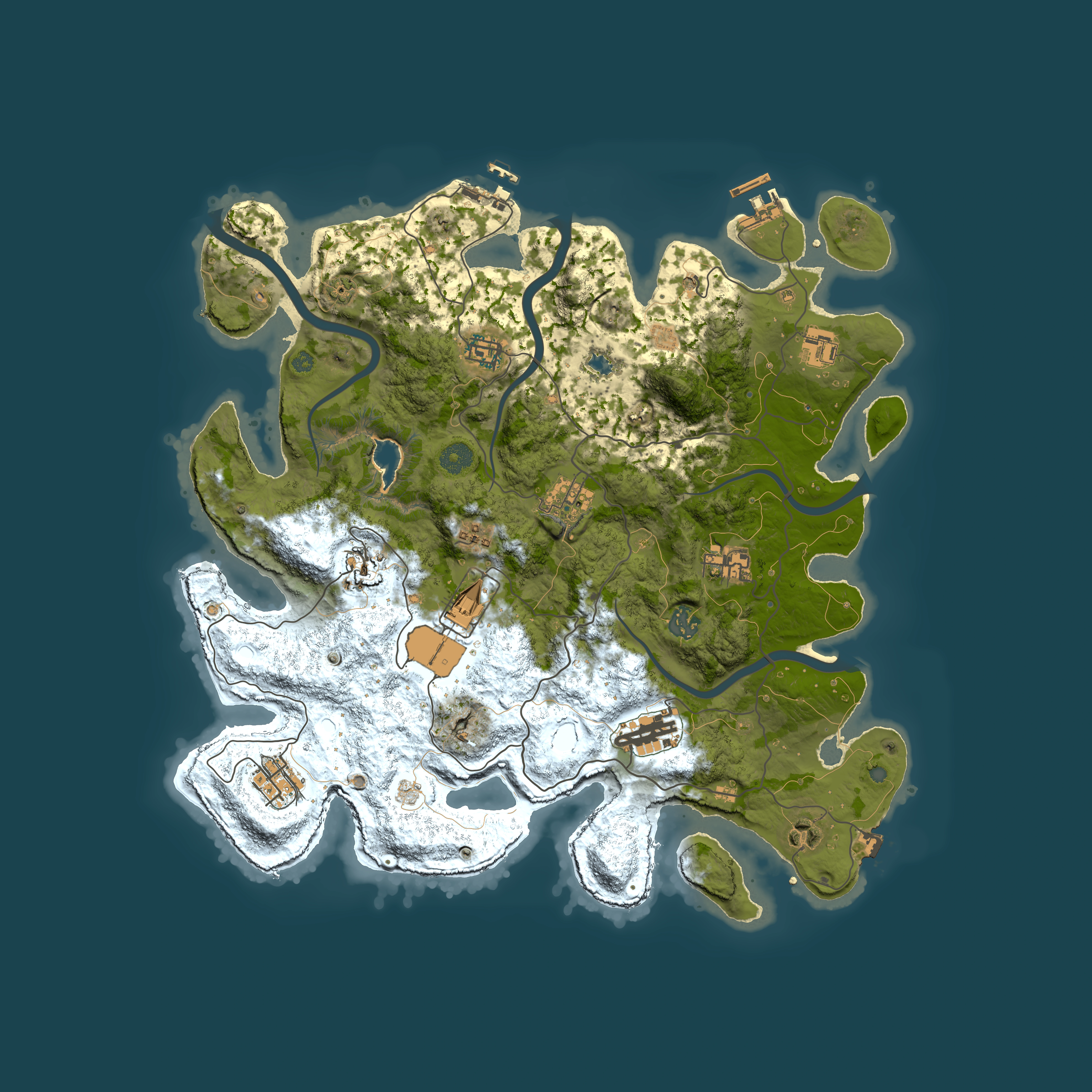 Full top-down render of Rust map seed 285080792, 4000x4000m