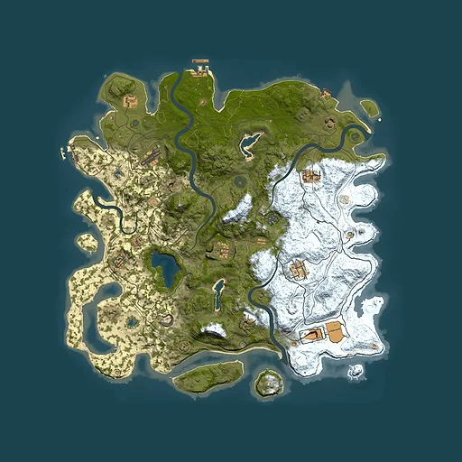 Rust map seed 1627036107, 4500x4500m top-down preview