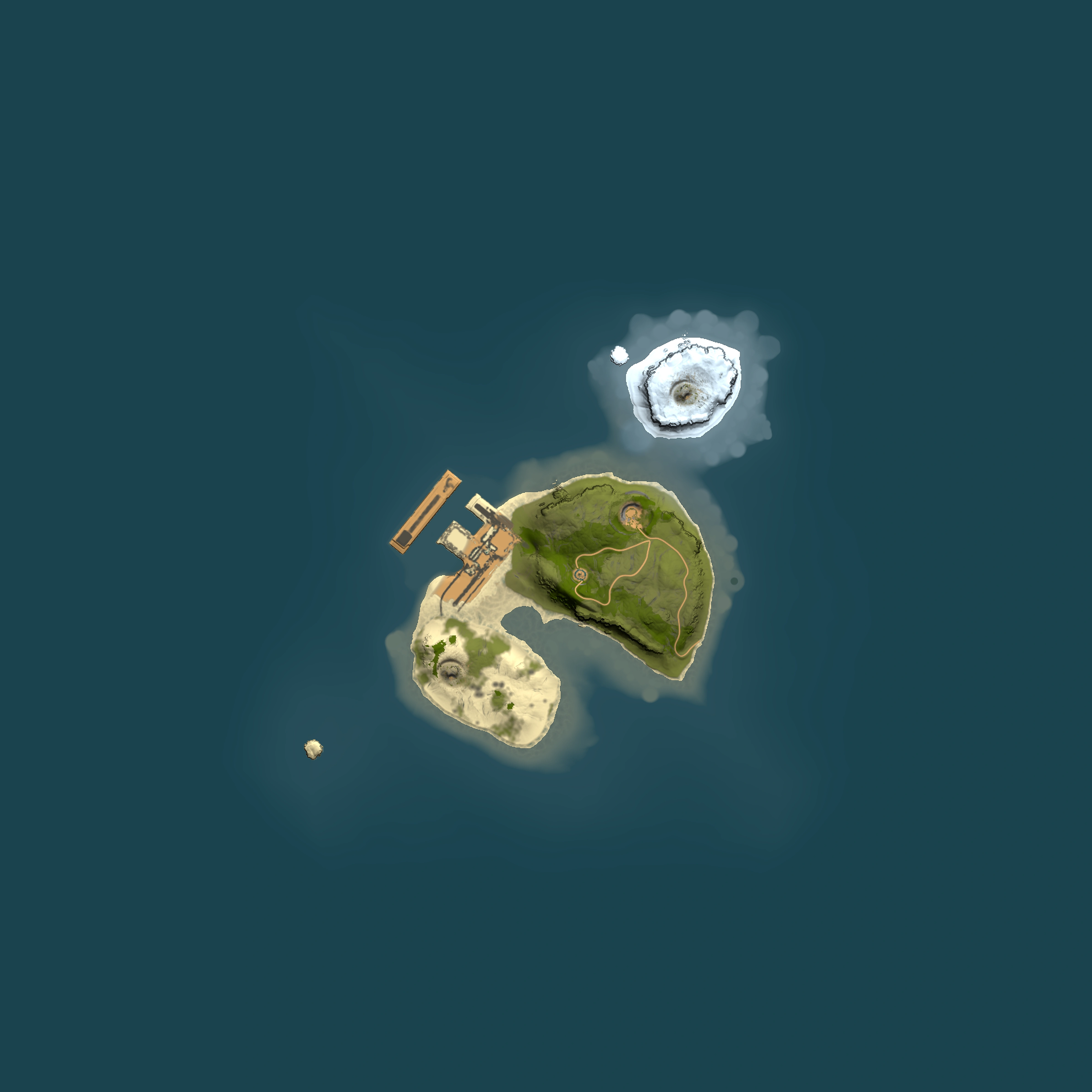 Full top-down render of Rust map seed 154669347, 1500x1500m