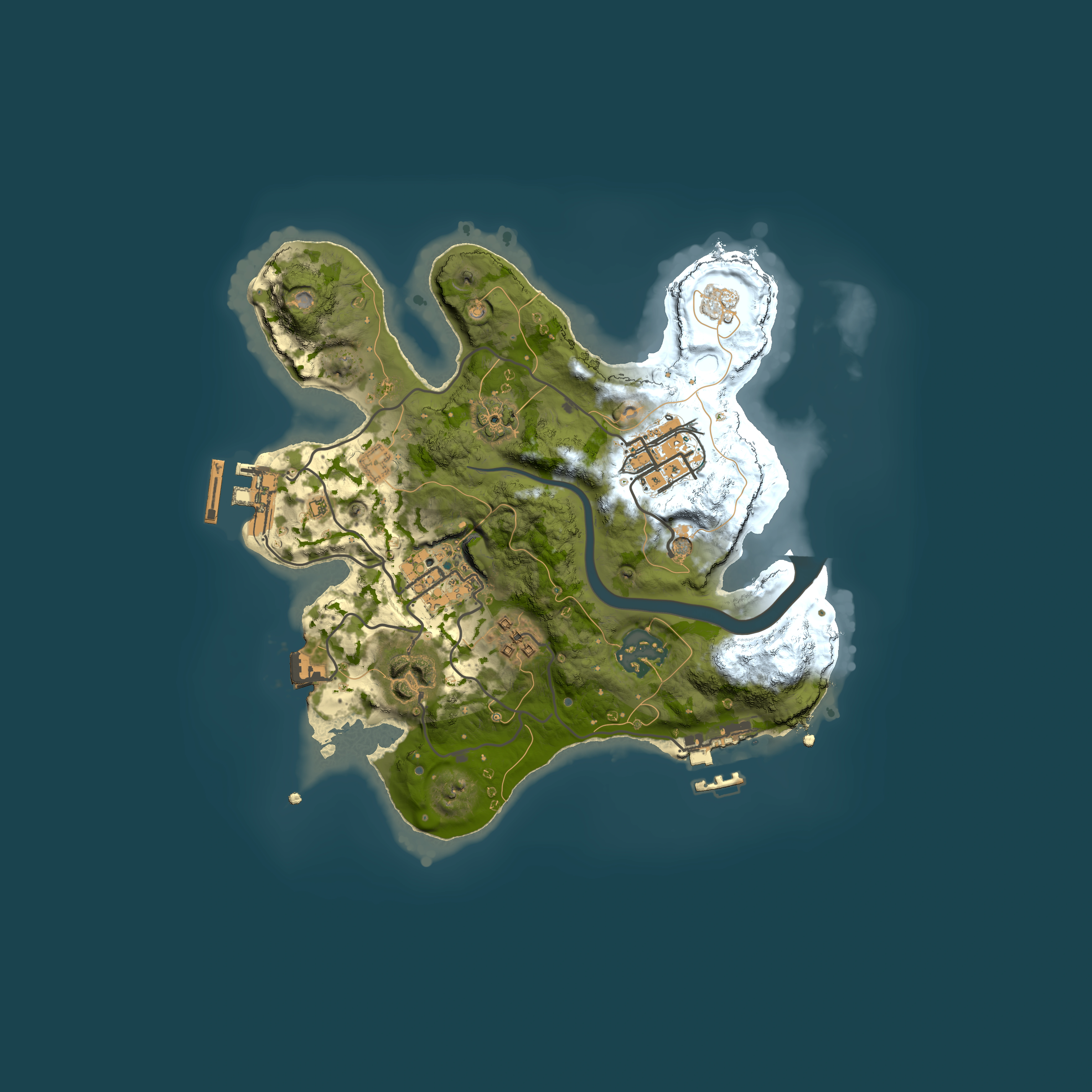 Full top-down render of Rust map seed 1954841149, 2500x2500m