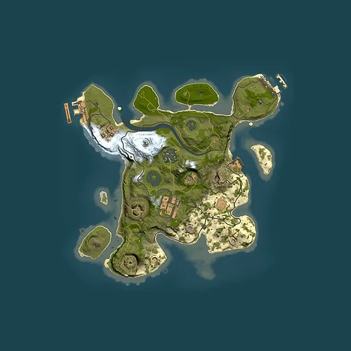 Rust map seed 142871837, 2500x2500m top-down preview