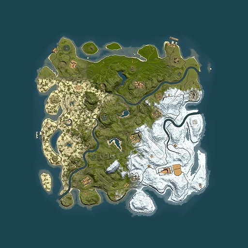 Rust map seed 258277508, 4500x4500m top-down preview