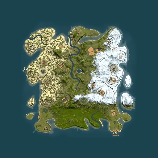 Rust map seed 419450222, 4000x4000m top-down preview