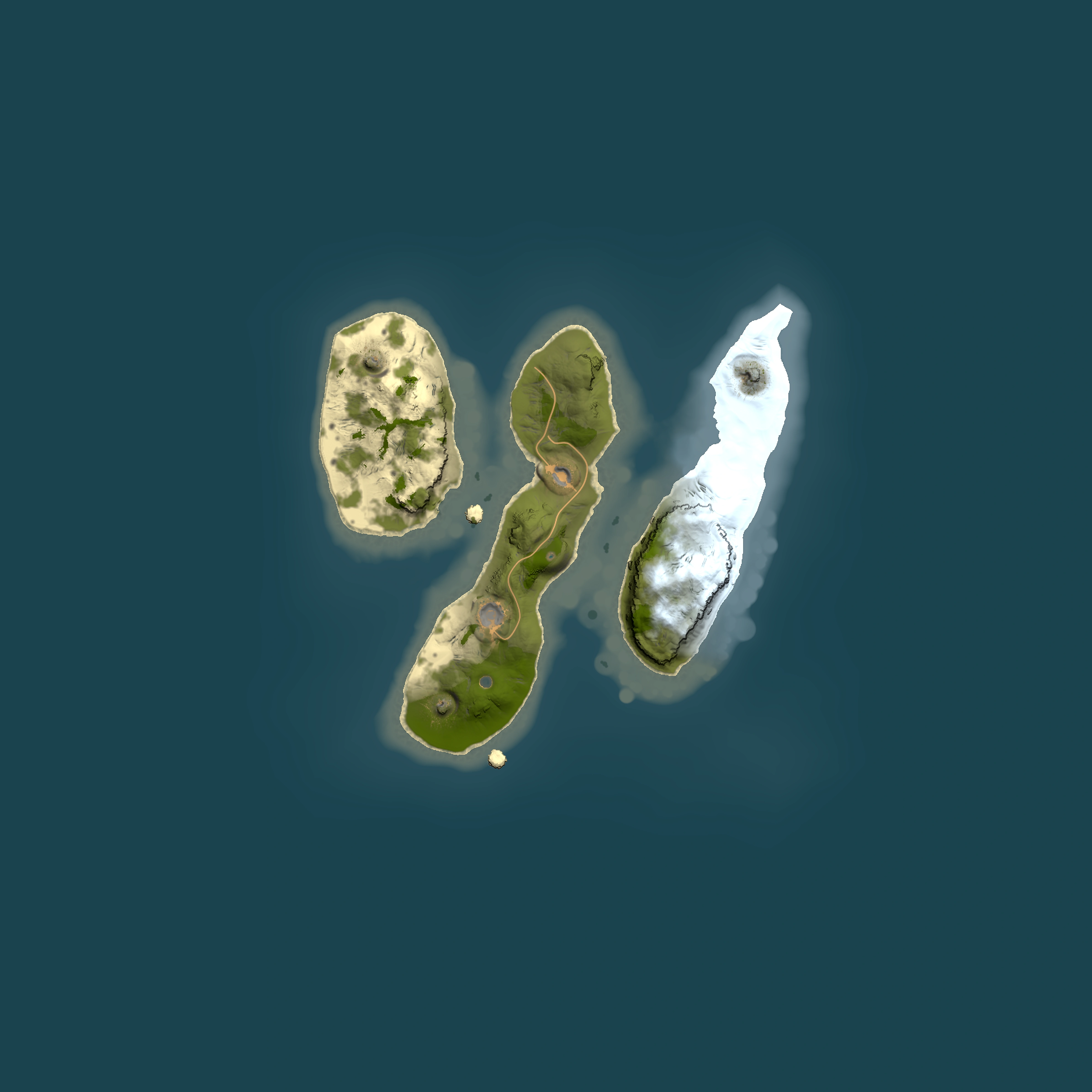 Full top-down render of Rust map seed 463234557, 1500x1500m