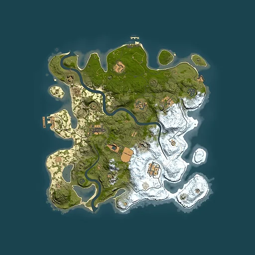 Rust map seed 1760515461, 3500x3500m top-down preview