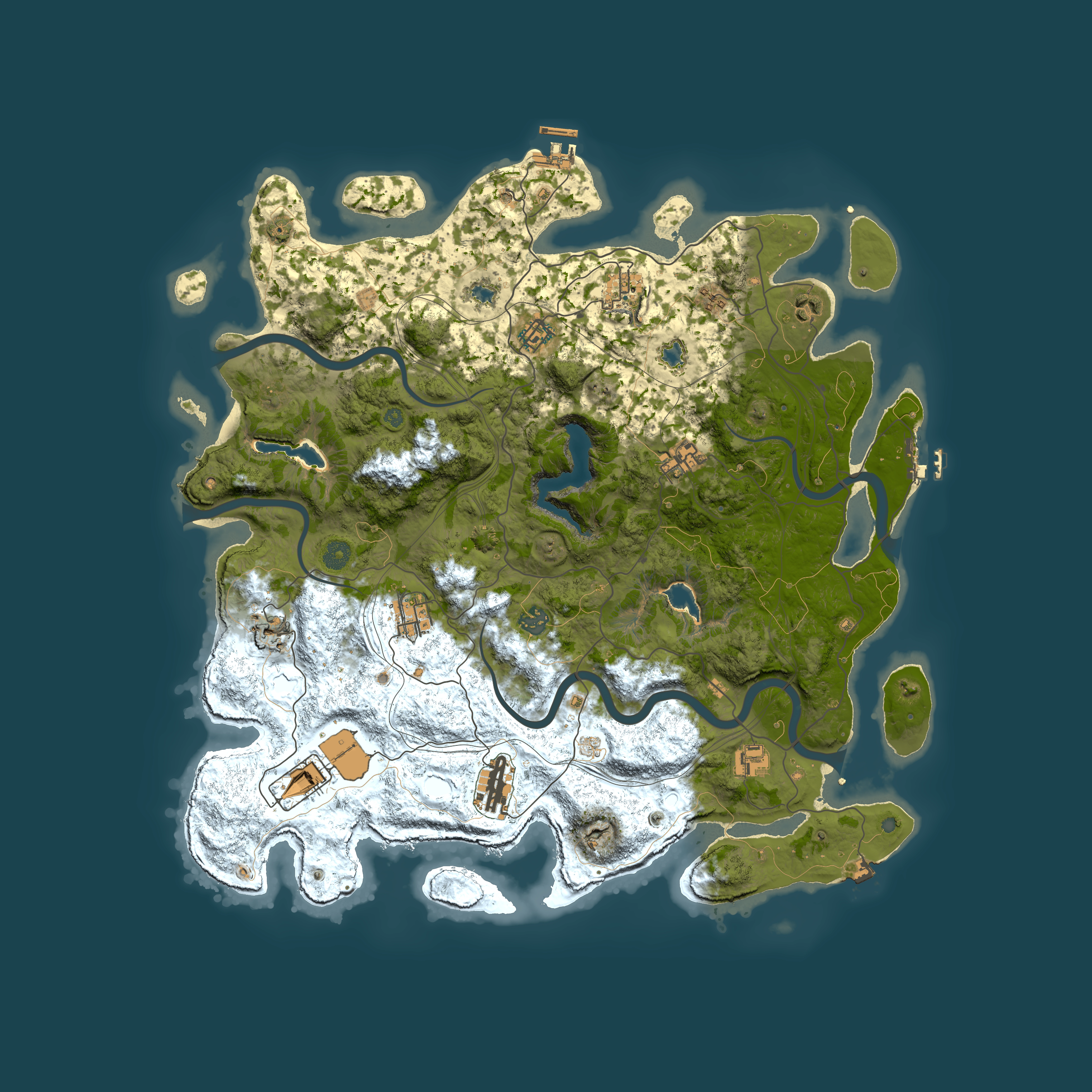 Full top-down render of Rust map seed 613601887, 4500x4500m