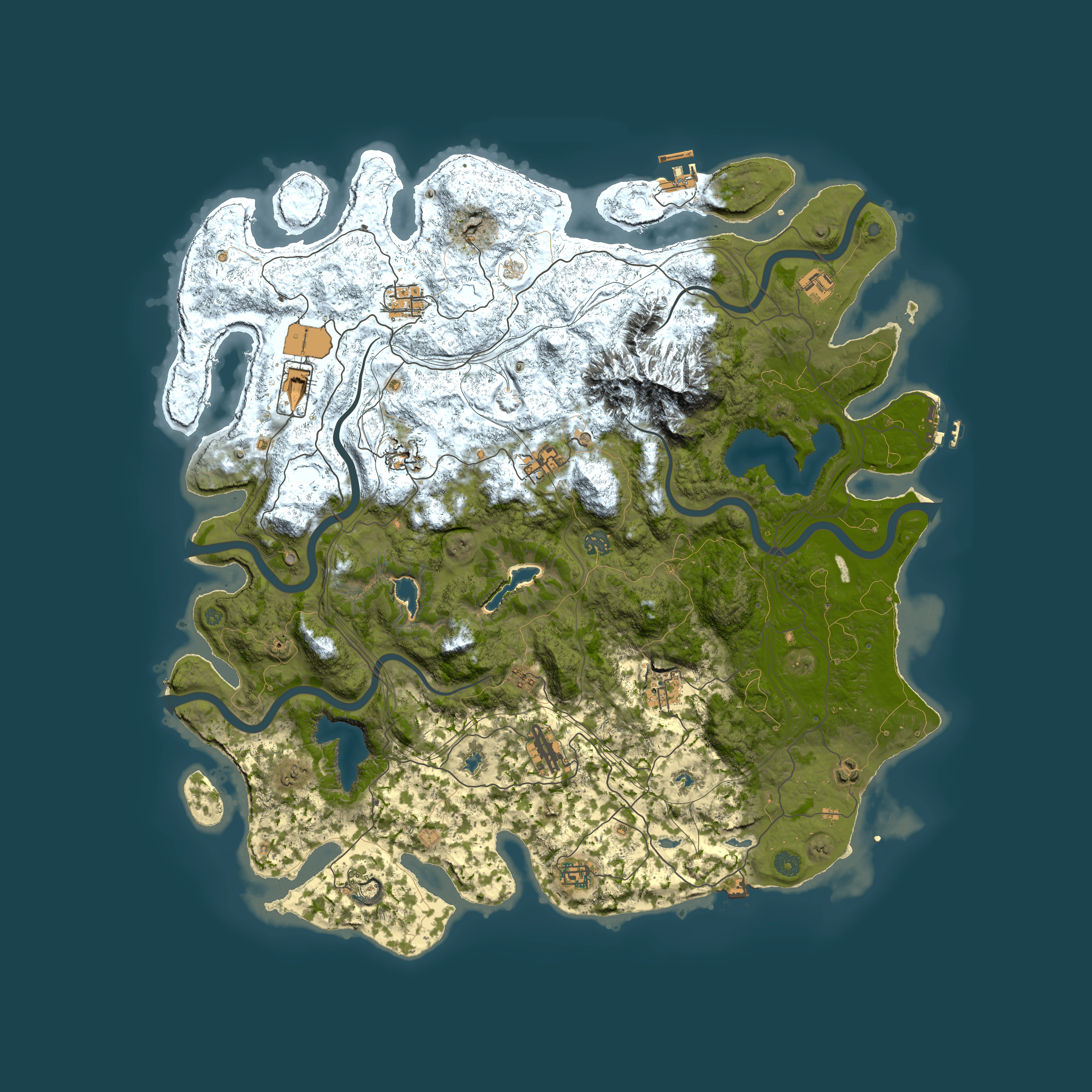 Full top-down render of Rust map seed 1377727044, 5000x5000m