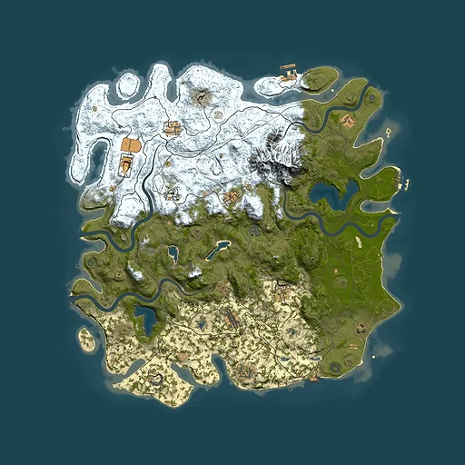 Rust map seed 1377727044, 5000x5000m top-down preview