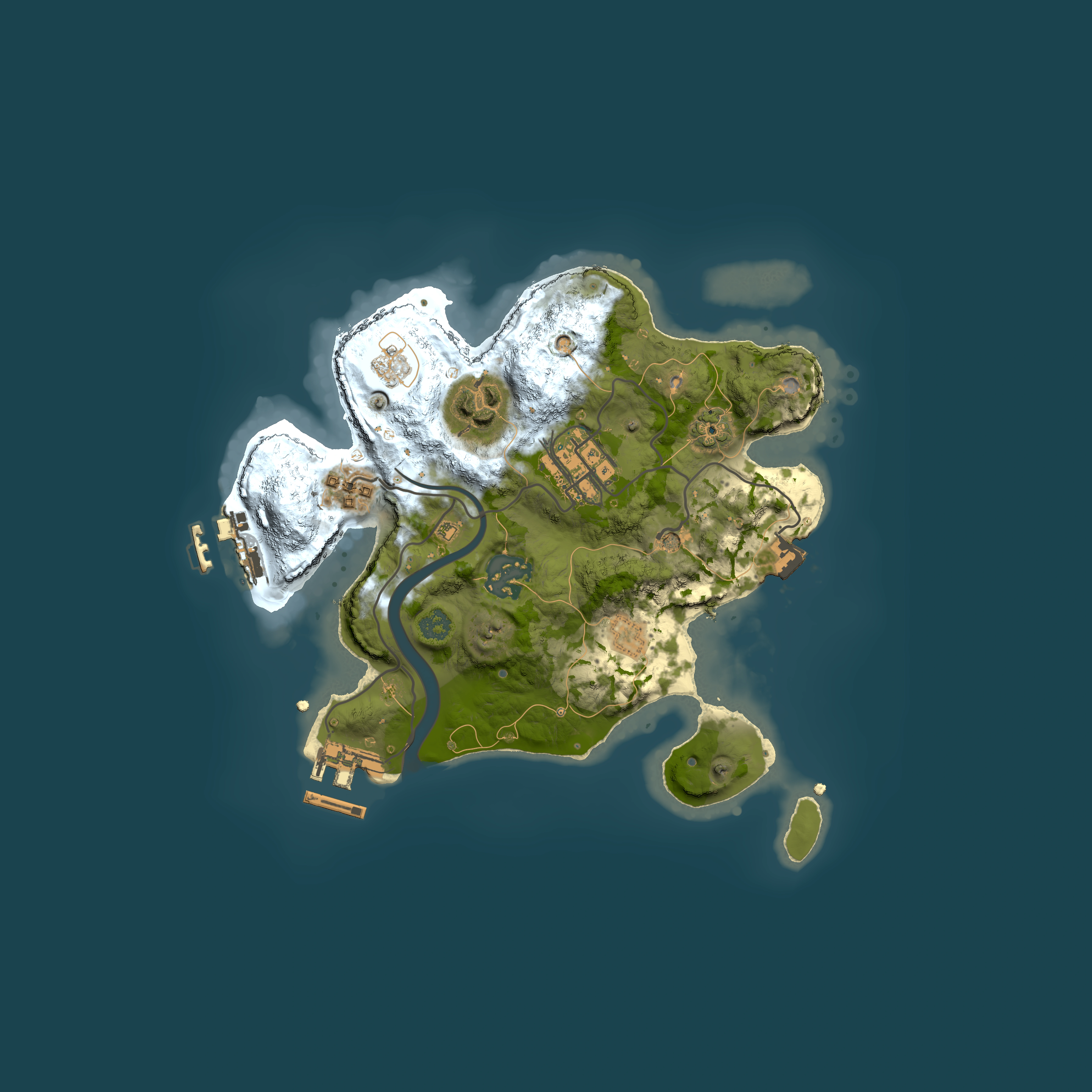 Full top-down render of Rust map seed 1083201126, 2500x2500m