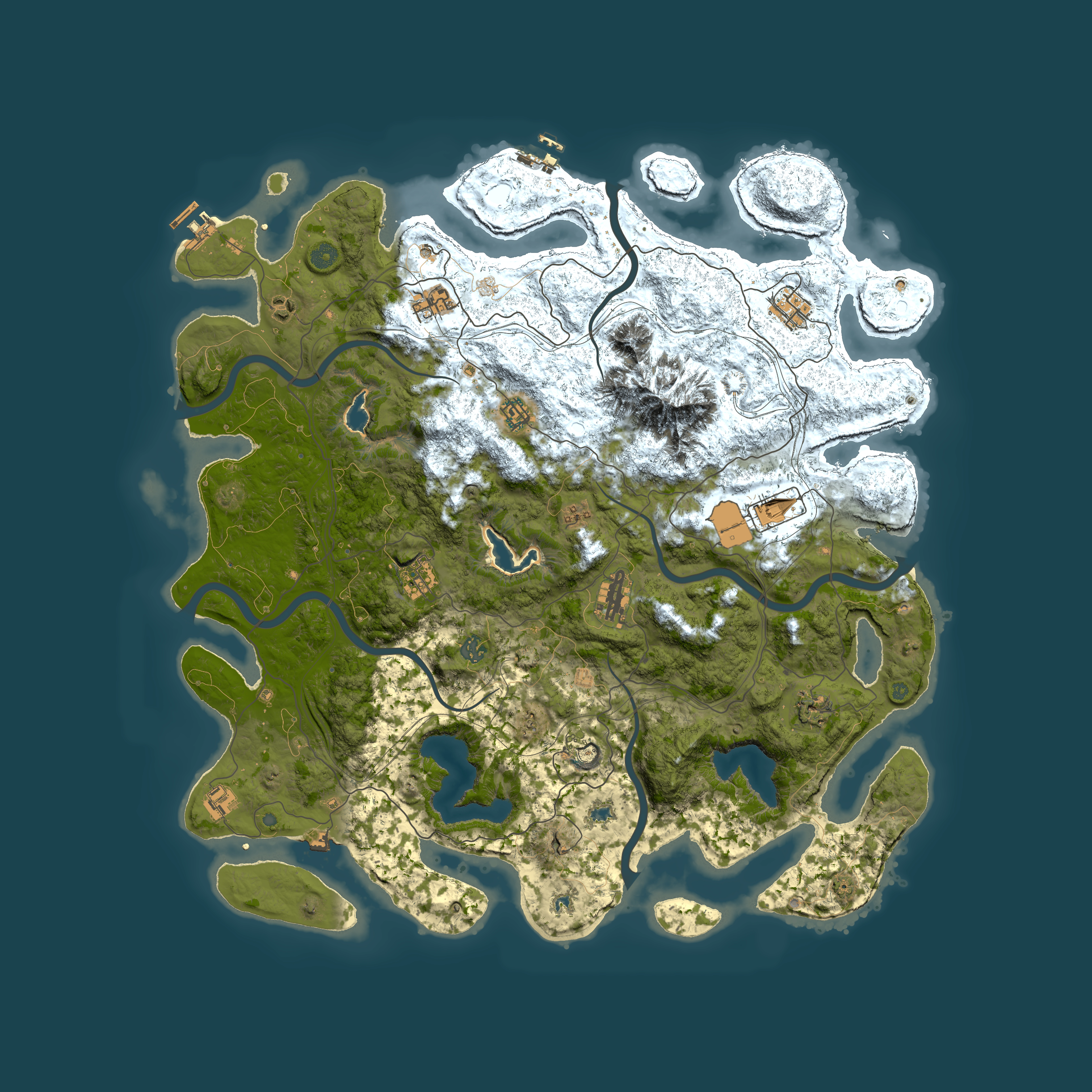Full top-down render of Rust map seed 1994396252, 5000x5000m