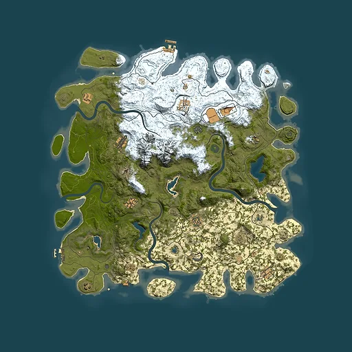 Rust map seed 118815450, 5000x5000m top-down preview