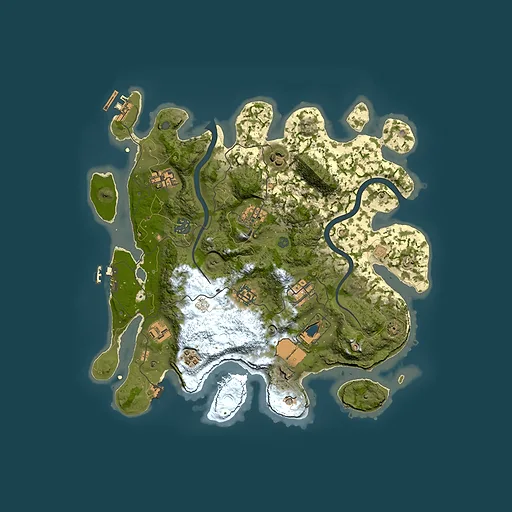 Rust map seed 957021350, 3500x3500m top-down preview