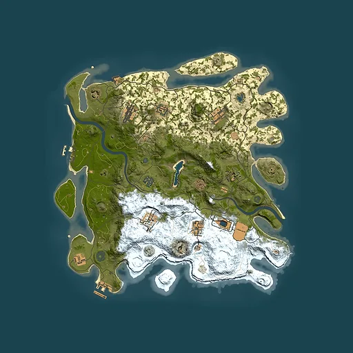 Rust map seed 2012618523, 4000x4000m top-down preview