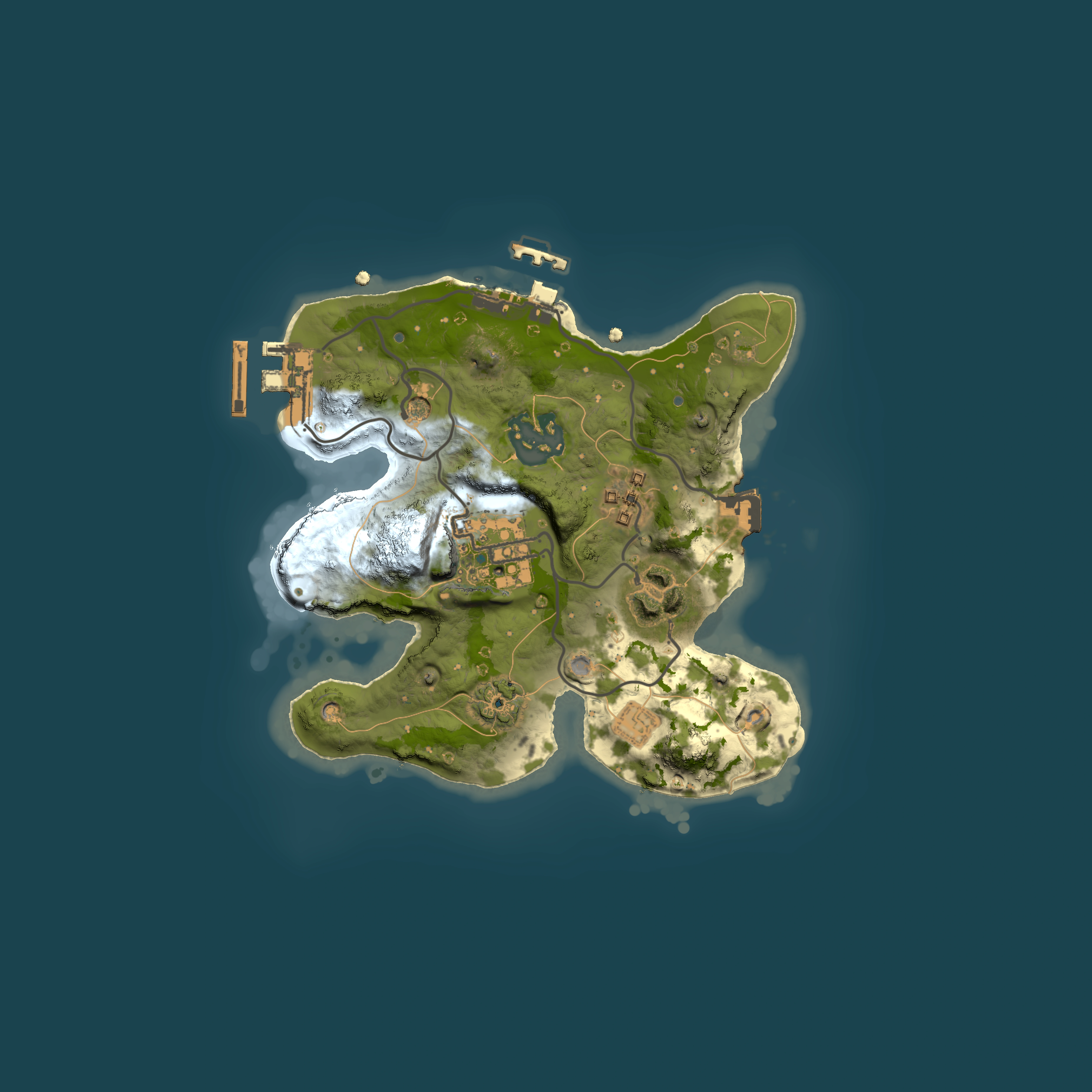 Full top-down render of Rust map seed 125781807, 2000x2000m