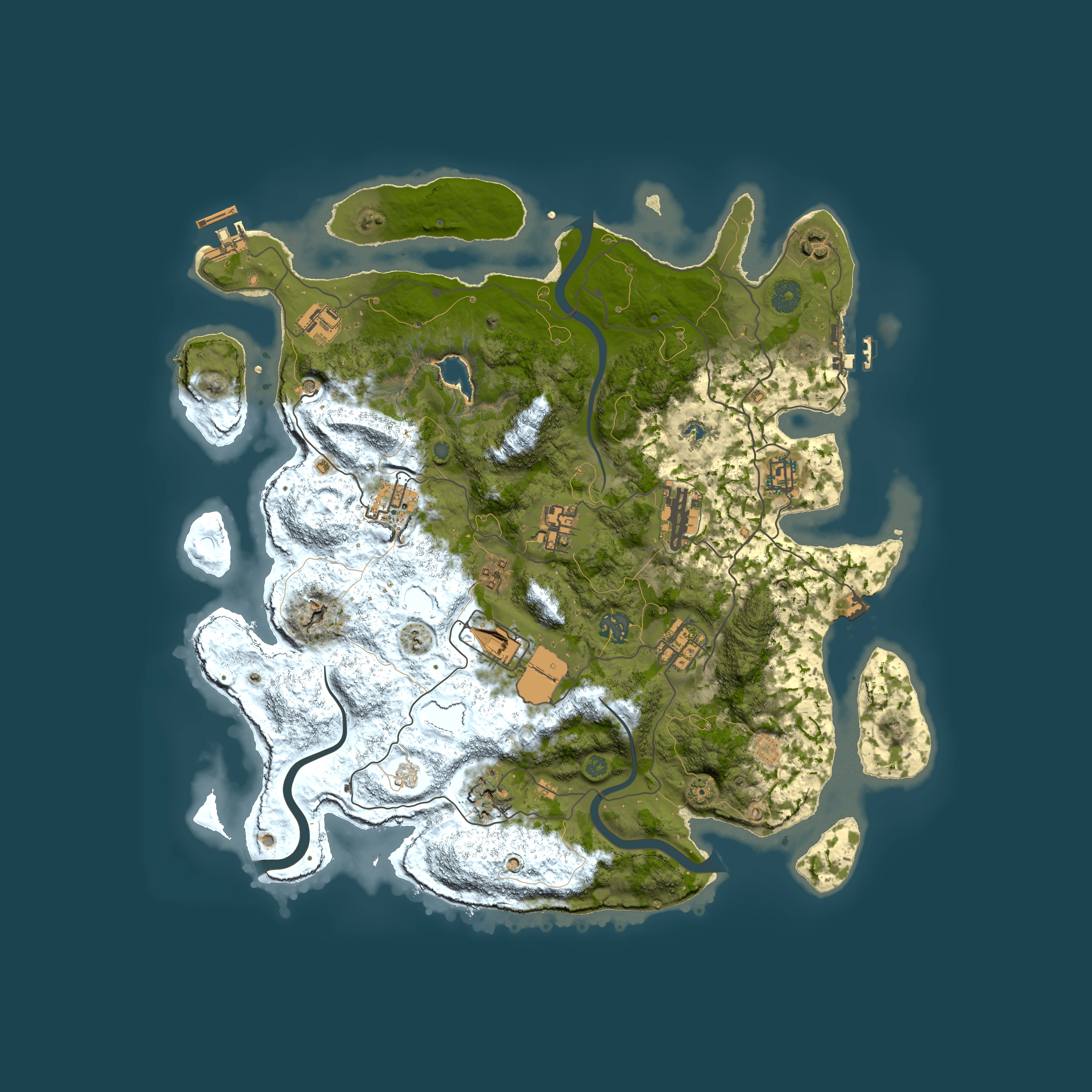 Full top-down render of Rust map seed 1312877894, 4000x4000m