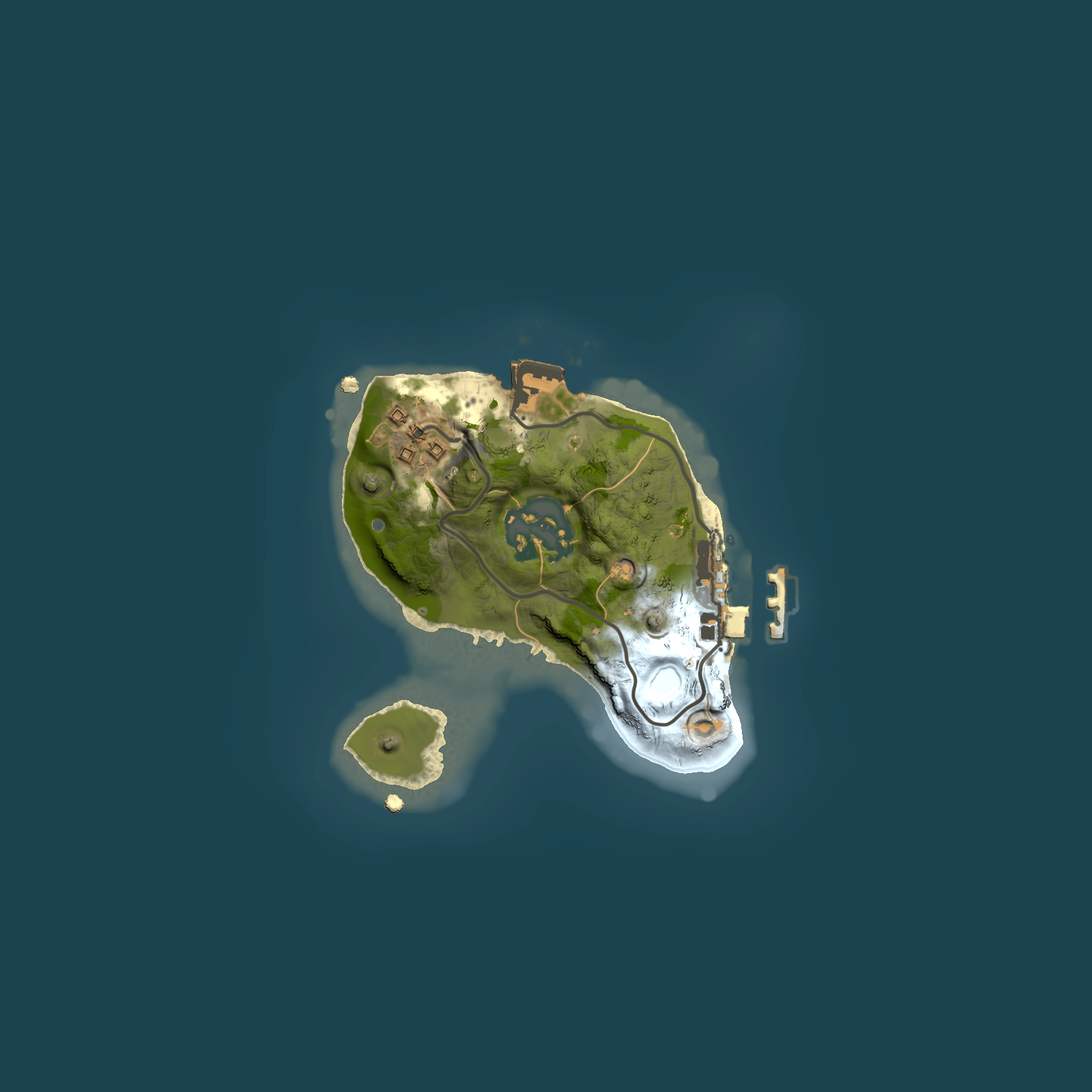 Full top-down render of Rust map seed 1186637998, 1500x1500m