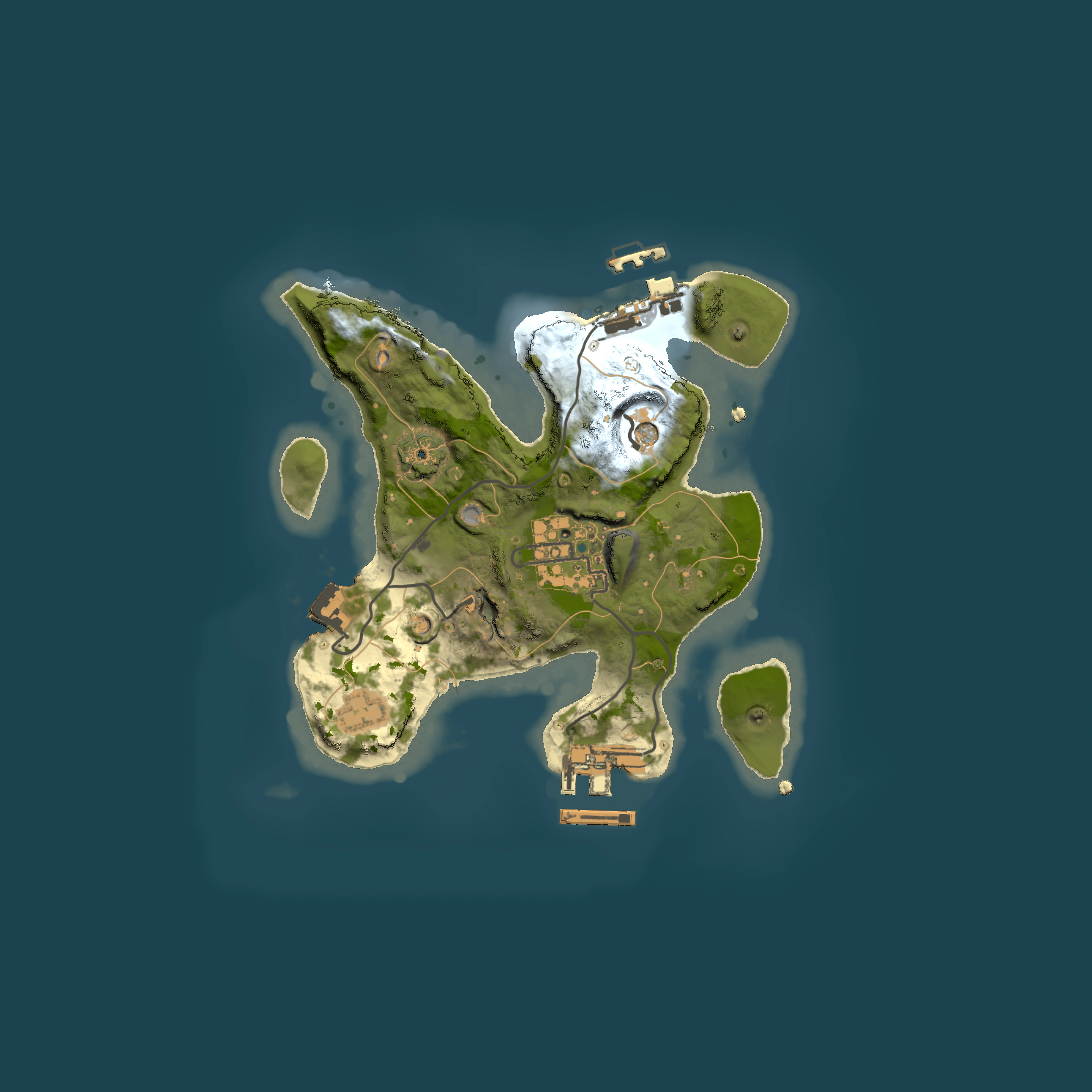 Full top-down render of Rust map seed 850906956, 2000x2000m