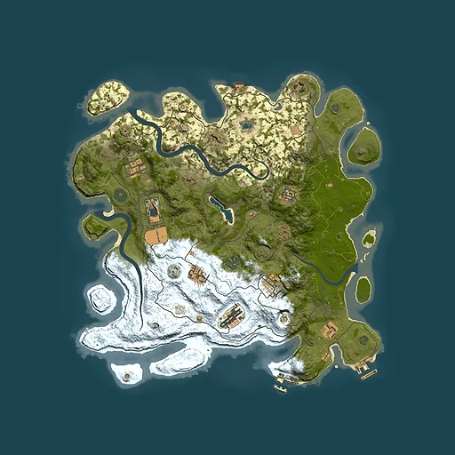 Rust map seed 1194769843, 4000x4000m top-down preview