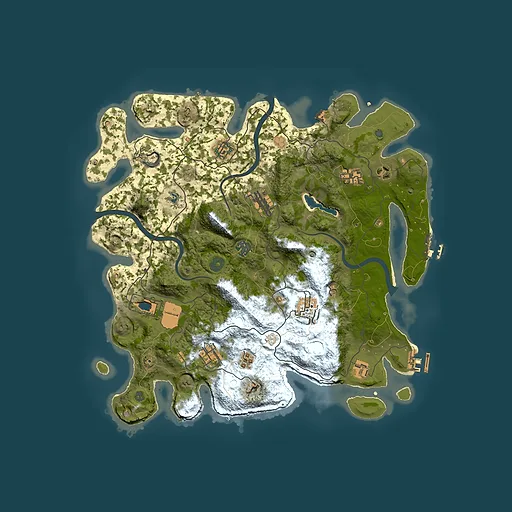 Rust map seed 1532812707, 4000x4000m top-down preview