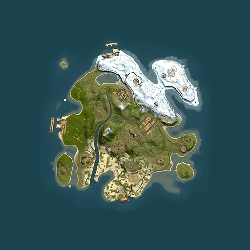 Rust map seed 1730096991, 2500x2500m top-down preview