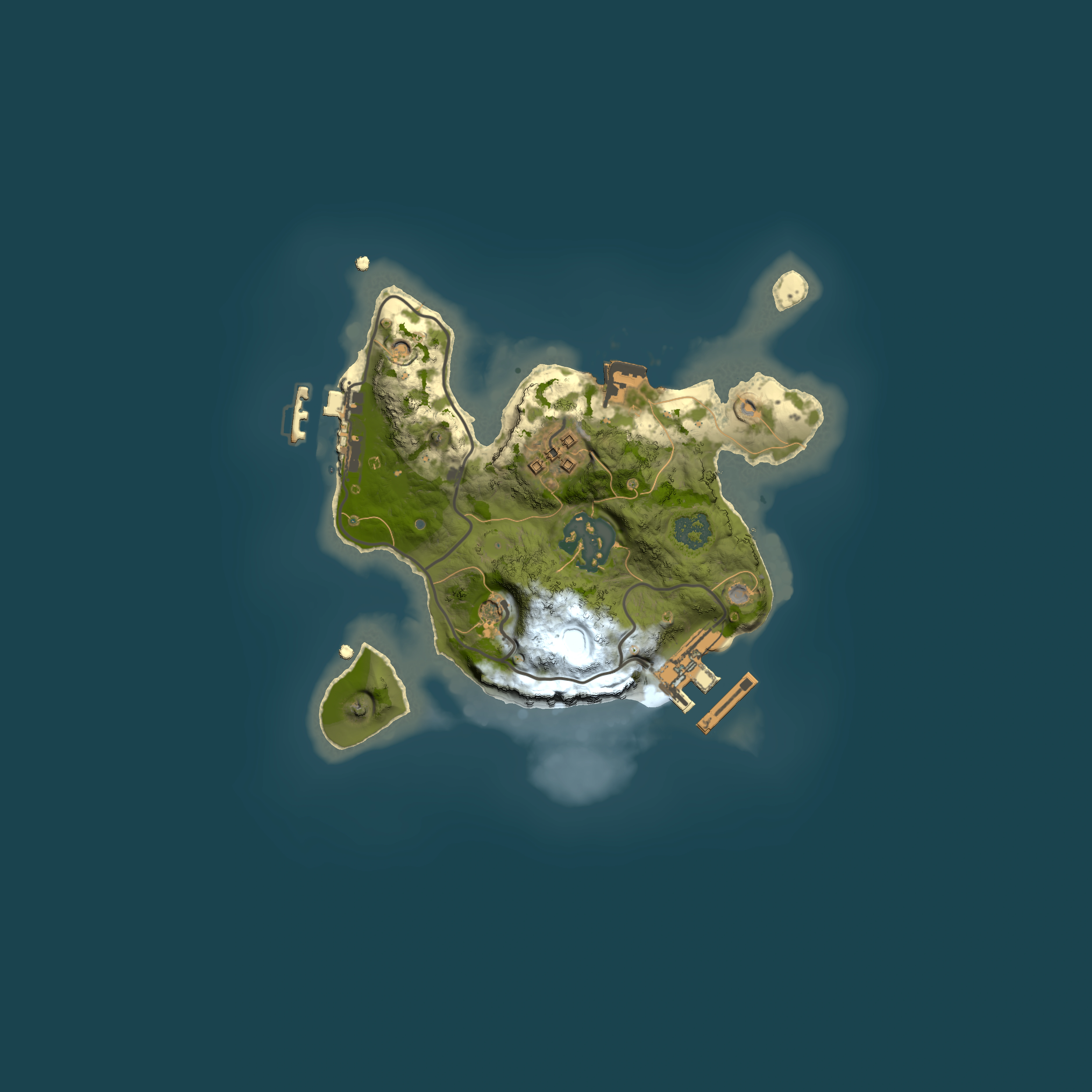 Full top-down render of Rust map seed 1656595000, 2000x2000m