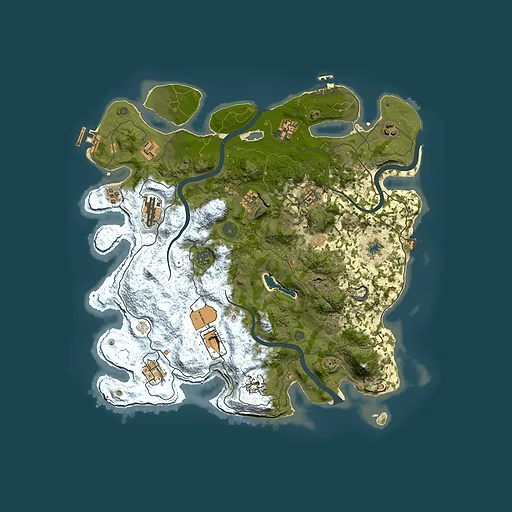 Rust map seed 2053393851, 4000x4000m top-down preview