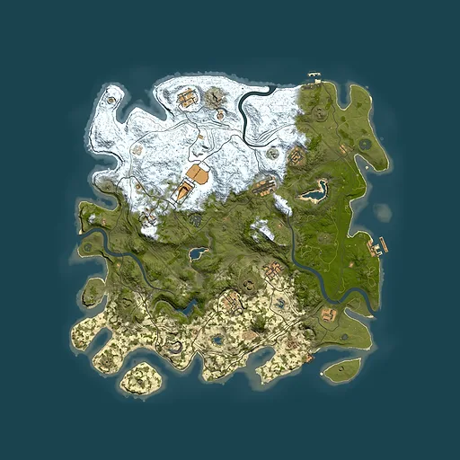 Rust map seed 425962651, 4500x4500m top-down preview