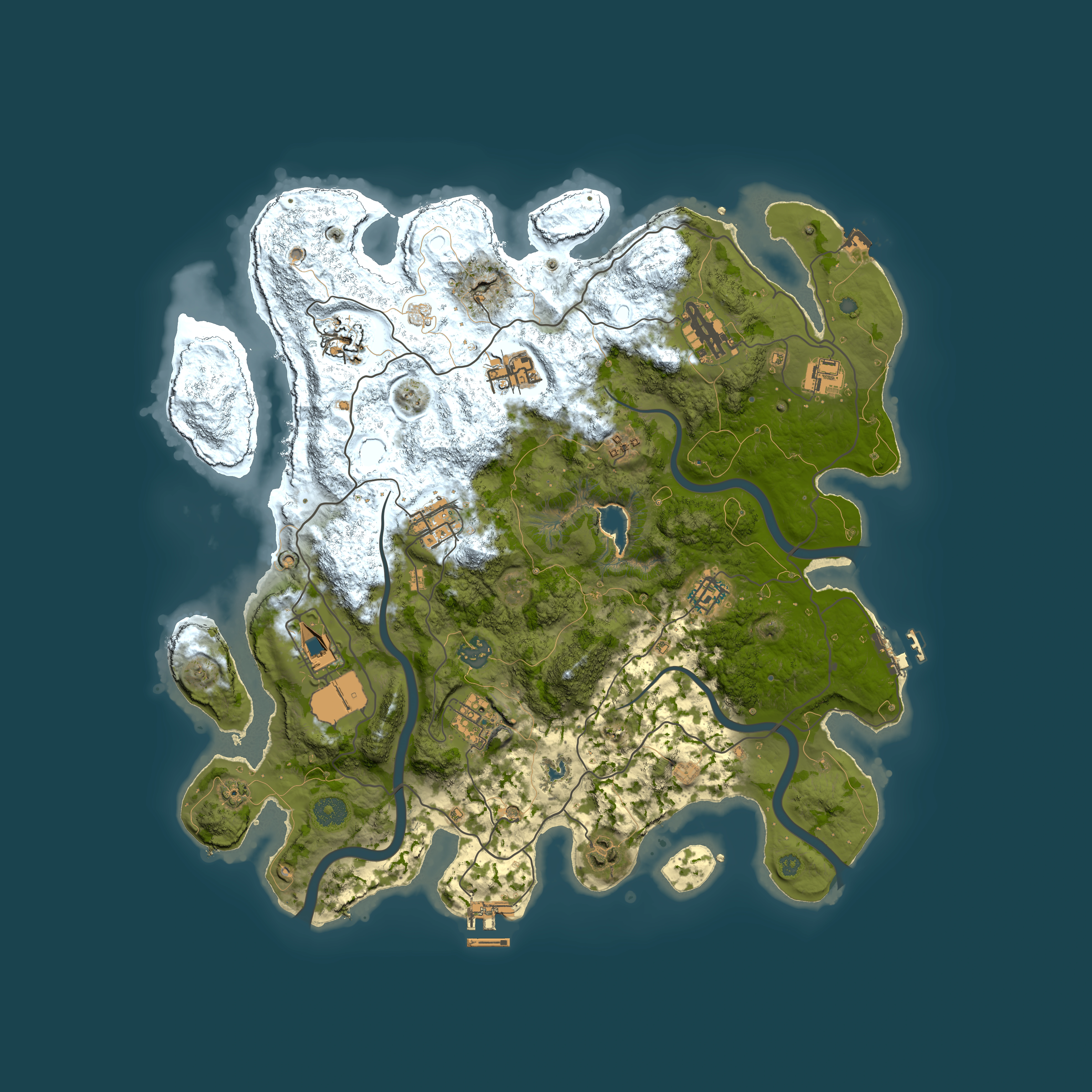 Full top-down render of Rust map seed 1533506047, 4000x4000m