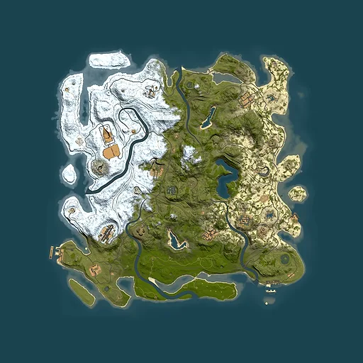 Rust map seed 1668756144, 4500x4500m top-down preview