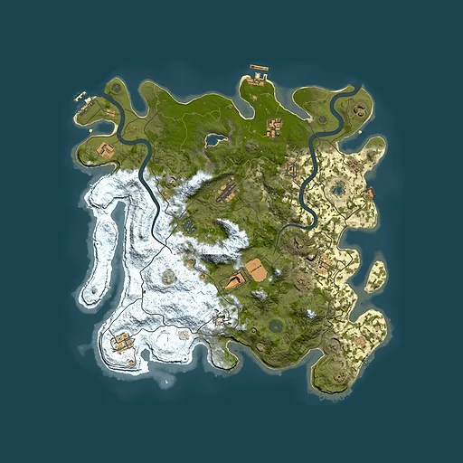 Rust map seed 684803086, 4000x4000m top-down preview