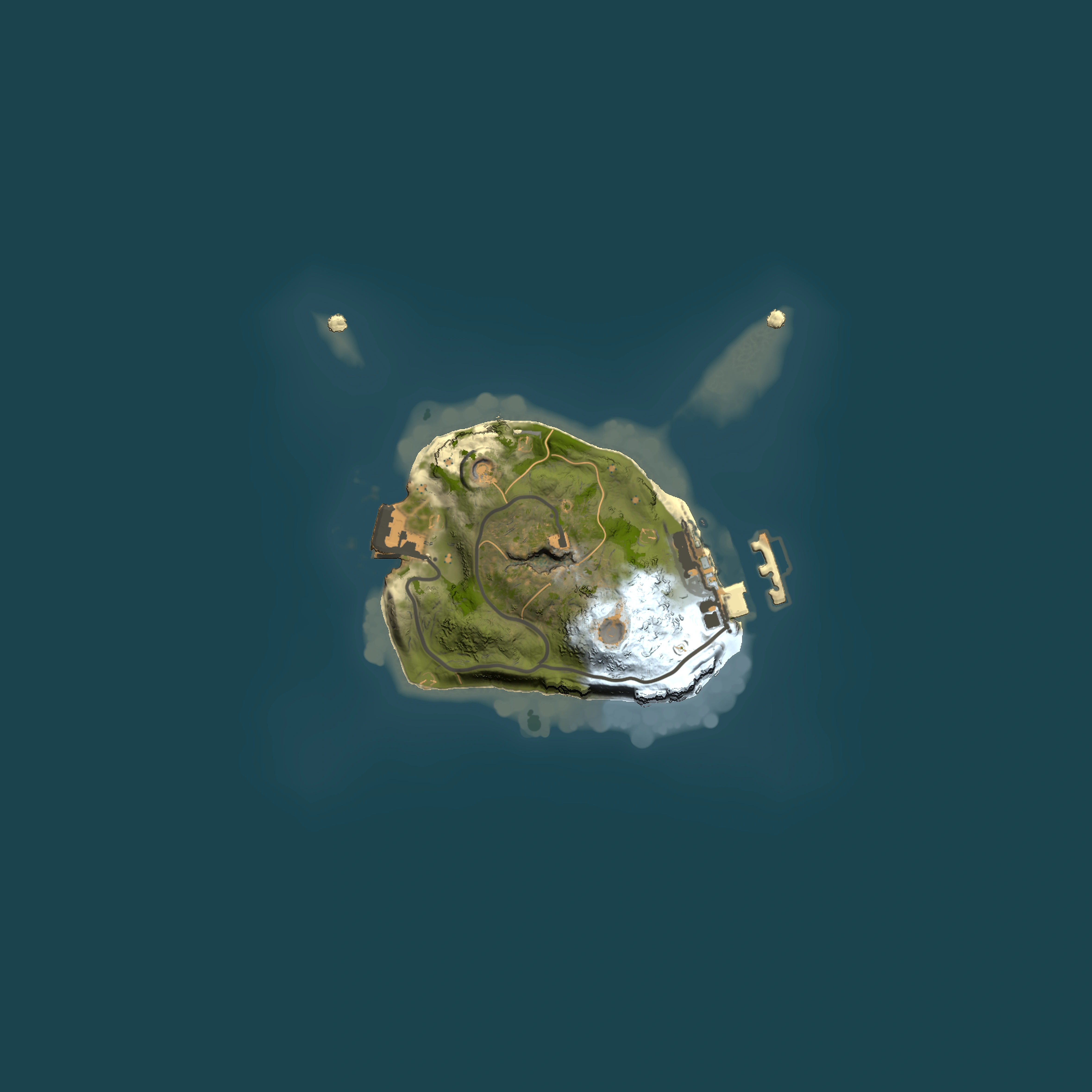 Full top-down render of Rust map seed 657983524, 1500x1500m