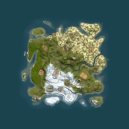 Rust map seed 1036161548, 3500x3500m top-down preview