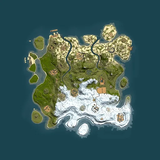 Rust map seed 1733207123, 3500x3500m top-down preview