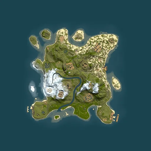 Rust map seed 697460173, 3000x3000m top-down preview