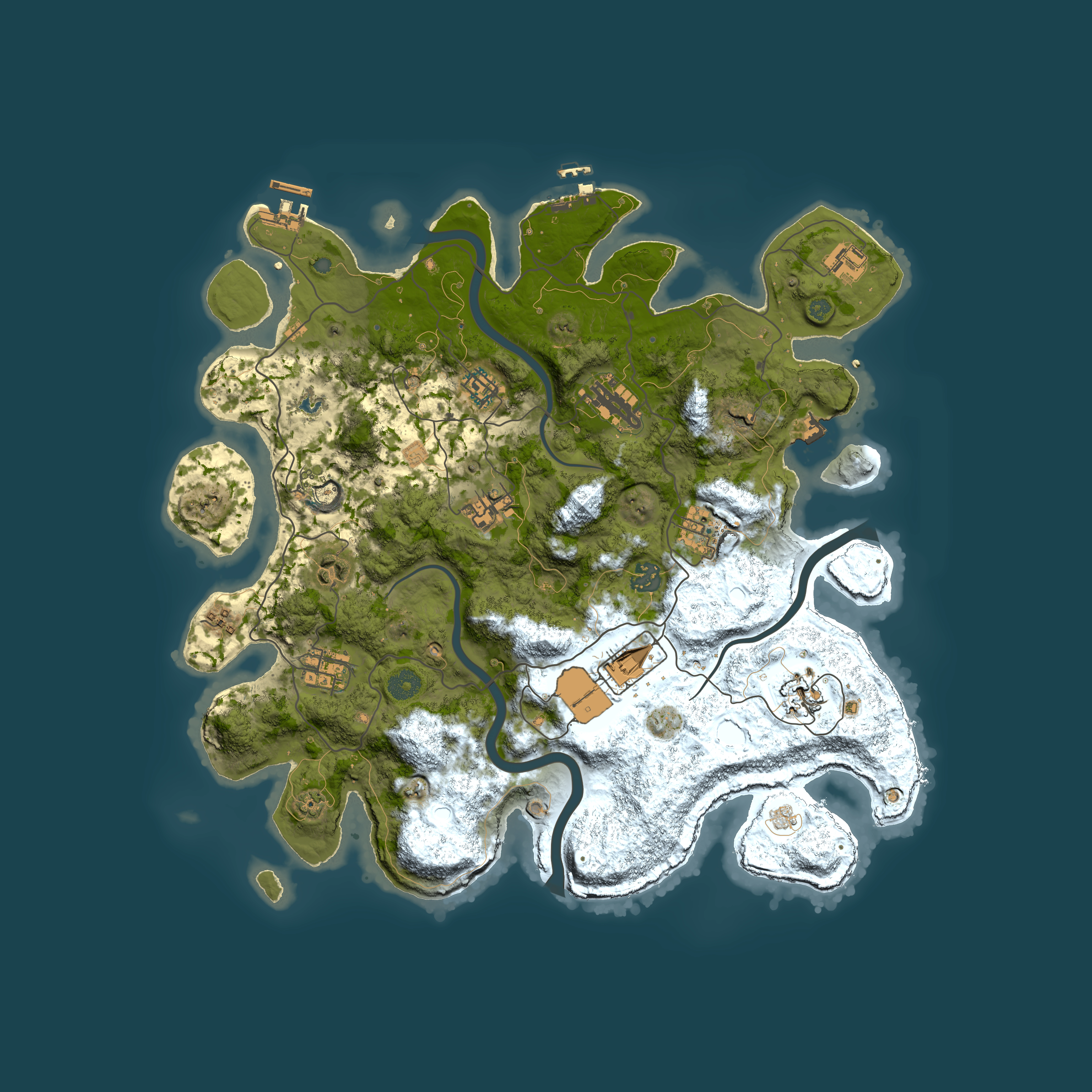 Full top-down render of Rust map seed 298204421, 4000x4000m