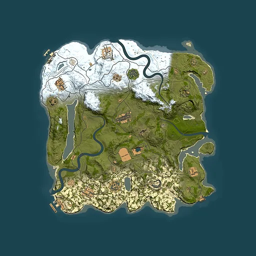 Rust map seed 1337, 3699x3699m top-down preview