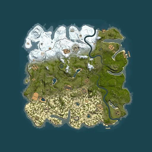 Rust map seed 1280922785, 4000x4000m top-down preview