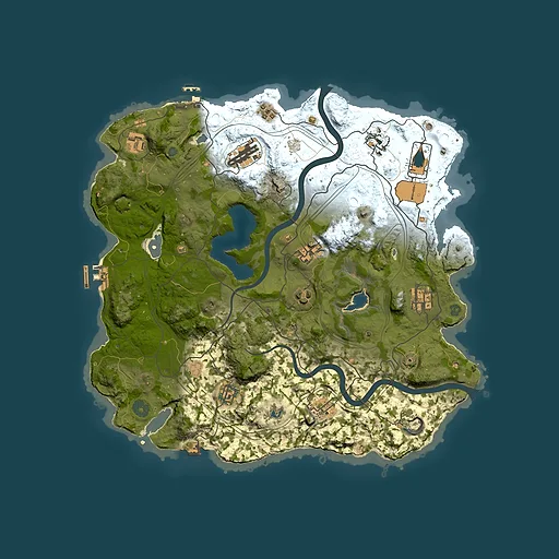 Rust map seed 1828886425, 3750x3750m top-down preview