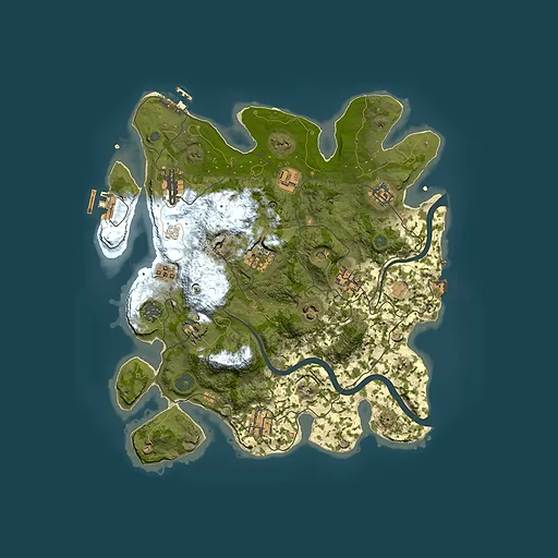 Rust map seed 1641485118, 3500x3500m top-down preview