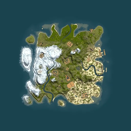 Rust map seed 1670, 3500x3500m top-down preview
