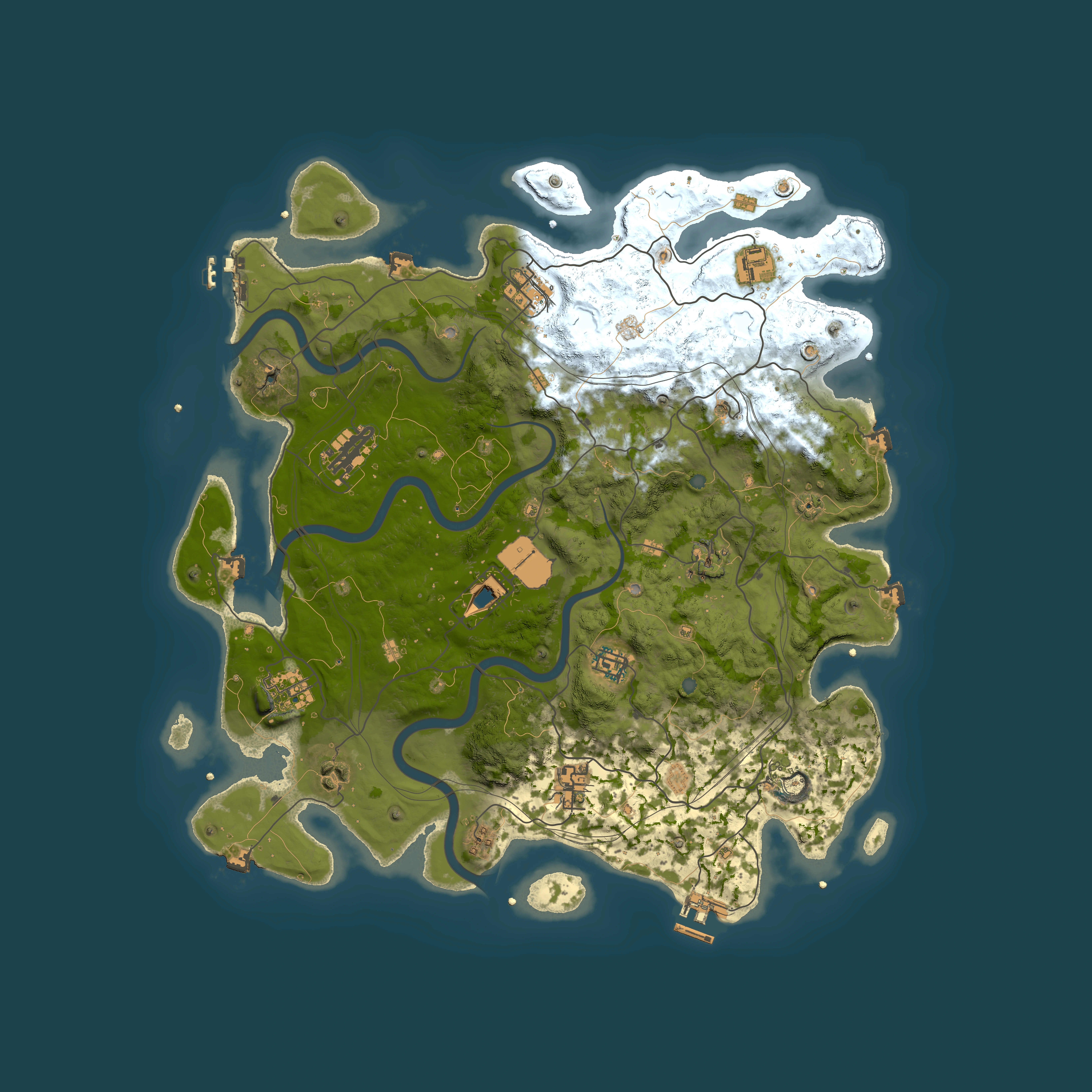 Full top-down render of Rust map seed 1582227692, 4199x4199m