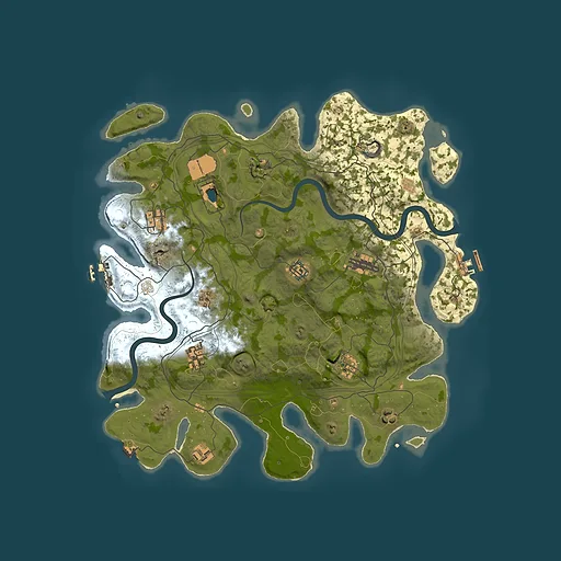 Rust map seed 1112022, 4000x4000m top-down preview