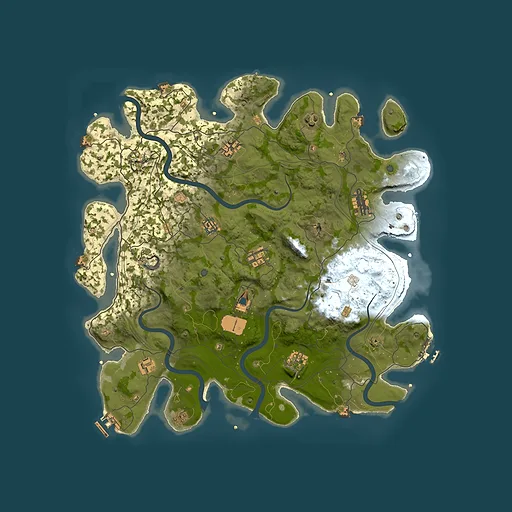 Rust map seed 2094409468, 4299x4299m top-down preview